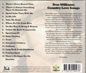 Don Williams: Country Love Songs CD (Käyt)