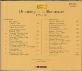 V/A: Drottningholms Slottsteater 1922-1992. CD (Käyt)