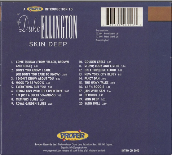 Duke Ellington: Skin Deep CD (Käyt)