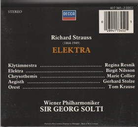 Richard Strauss /Wiener Philharmoniker / Solti: Elektra 2CD Box (Käyt)