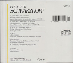 Elisabeth Schwarzkopf: Sings Mozart / Strauss / Wolf CD (Käyt)