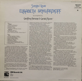 Elisabeth Schwarzkopf: Songs I Love LP (Käyt)