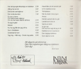 Elisabeth Erikson & Per Ragnar: Till Kärleken CD (Käyt)