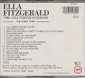 Ella Fitzgerald: The Cole Porter Songbook, Vol. 1. CD (Käyt)