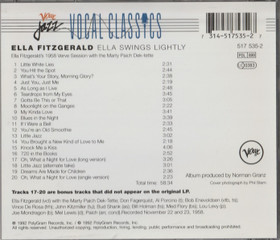 Ella Fitzgerald: Ella Swings Lightly CD (Käyt)