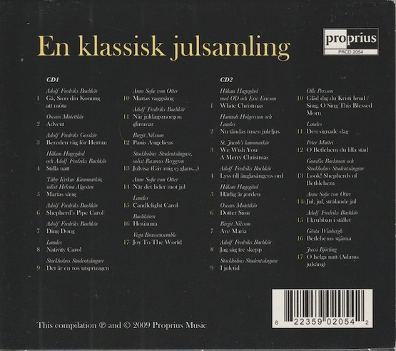 Björling / Von Otter / Hagegård / Nilsson: En klassisk julsamling 2CD