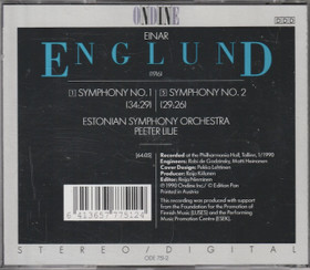 Einar Englund / Peeter Lilje: Symphonies 1 & 2. CD (Käyt)