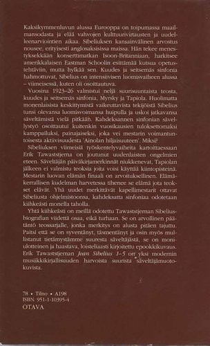 Erik Tawaststjerna: Jean Sibelius 5. K3 (Käyt)