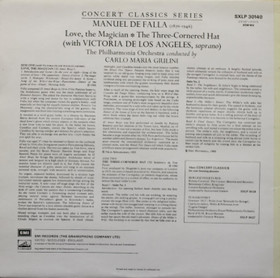 Falla / Giulini: Love,The Magician/The Three-Cornered Hat LP (Käyt)