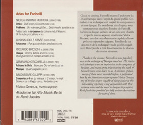 Vivica Genaux / René Jacobs: Arias For Farinelli CD (Käyt)