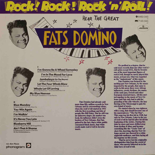 Fats Domino: Rock! Rock! Rock 'n' Roll! LP (Käyt)