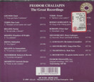 Feodor Chaliapin: The Great Recordings CD (Käyt)