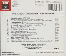 Fiamma Izzo D'Amico: Opera Arias CD (Käyt)