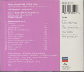 Merrill / Picon / Black: Music From Fiddler On The Roof CD (Käyt)