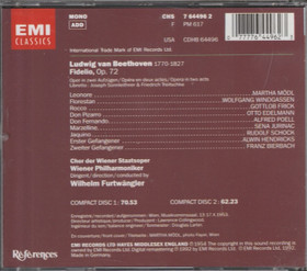 Beethoven / Mödl / Windgassen /Wilhelm Furtwängler: Fidelio 2CD (Käyt)