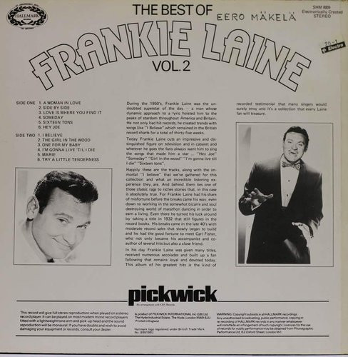 Frankie Laine: The Best Of Frankie Laine Vol.2. LP (Käyt)