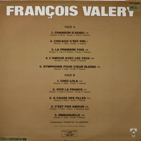 François Valéry: Chanson D'Adieu LP (Käyt)