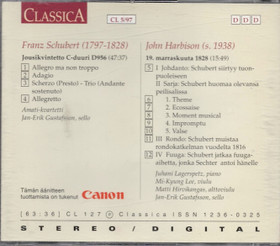 Franz Schubert / John Harbison: Kuhmon kesässä CD (Käyt)