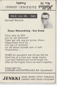Suosikki-Jenkki keräilykortti N:o 72 - Freddy. K3-