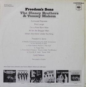 Clancy Brothers & Tommy Makem: Freedom's Sons LP (Käyt)