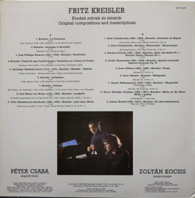 Fritz Kreisler / Péter Csaba /Zoltán Kocsis: In The Style Of...LP Käyt