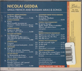 Nicolai Gedda Sings French & Russian Arias & Songs CD (Käyt)
