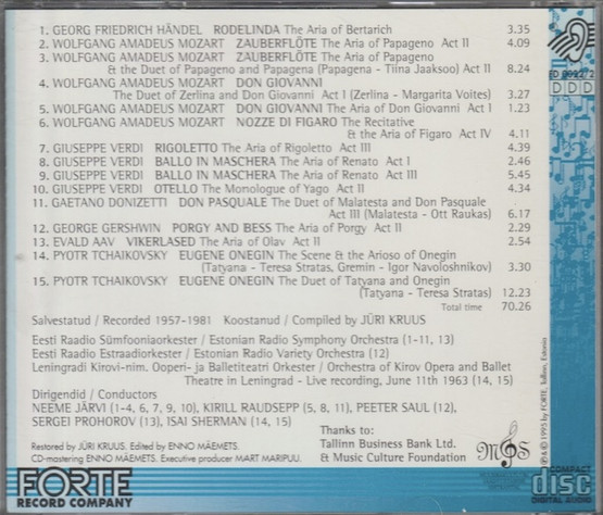 Georg Ots: Opera Arias & Duets CD (Käyt)