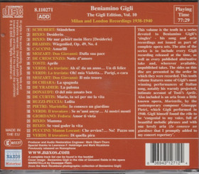 Beniamino Gigli: The Gigli Edition Vol.10 Recordings 1938-1940 CD Käyt