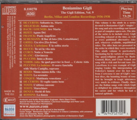 Beniamino Gigli: The Gigli Edition 9 - Recordings 1936-1938 CD (Käyt)