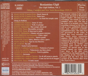 Beniamino Gigli: Milan, Camden and New York Recordings 1919-22 CD Käyt
