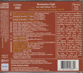 Beniamino Gigli: The Gigli Edition 5 - New York Recordings 1927-28 CD 