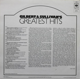 Gilbert & Sullivan: Gilbert & Sullivan's Greatest Hits LP (Käyt)