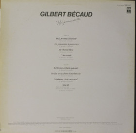 Gilbert Bécaud: Moi, Je Veux Chanter LP (Käyt)