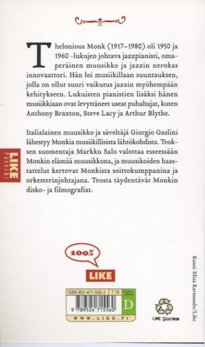 Giorgio Gaslini & Markku Salo: Thelonious Monk K5 (Uusi kirja)