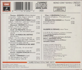 Giuseppe di Stefano: Airs D'Opéras CD (Käyt)