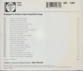 Giuseppe di Stefano / Dino Olivieri: Sings Neapolitan Songs CD (Käyt)