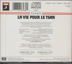 Glinka / Christoff / Markevitch: La Vie Pour Le Tsar 2CD (Käyt)