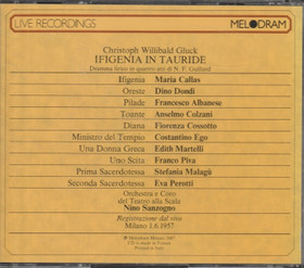 Gluck / Callas / Cossotto / Sanzogno: Ifigenia In Tauride 2CD (Käyt)