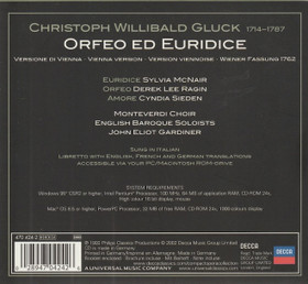 Gluck / McNair / Ragin / Sieden / Gardiner: Orfeo Ed Euridice 2CD Käyt