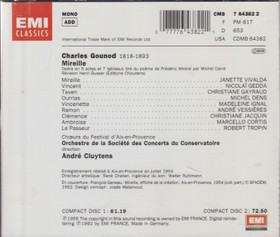 Charles Gounod / André Cluytens: Mireille 2CD (Käyt)