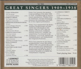 V/A: Great Singers 1909-1938. CD (Käyt)