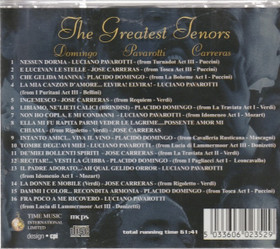 The Greatest Tenors:  Domingo, Pavarotti & Carreras CD (Käyt)