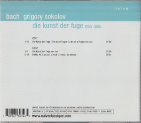 Bach / Grigory Sokolov: Die Kunst Der Fuge BWV 1080 2CD (Käyt)