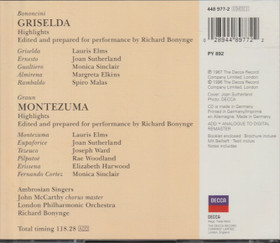 Bononcini / Graun / Bonynge: Griselda (Highlights) etc. 2CD (Käyt)