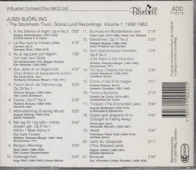 Jussi Björling: Gröna Lund Recordings Vol. 1. CD (Käyt)