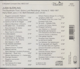 Jussi Björling: Gröna Lund Recordings Vol. 2. CD (Käyt)