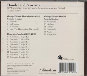 Martin Souter: 1772 Kirckmann Harpsichord - Handel and Scarlatti CD