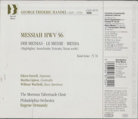 Handel: Messiah (Highlights) CD (Käyt)