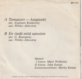 Hannele Widomski: Tomaszov - kaupunki / En tiedä mitä sanoisin 7