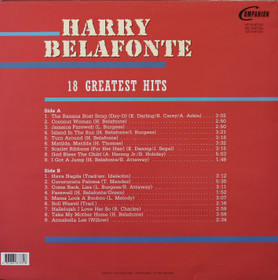 Harry Belafonte: 18 Greatest Hits LP (Käyt)